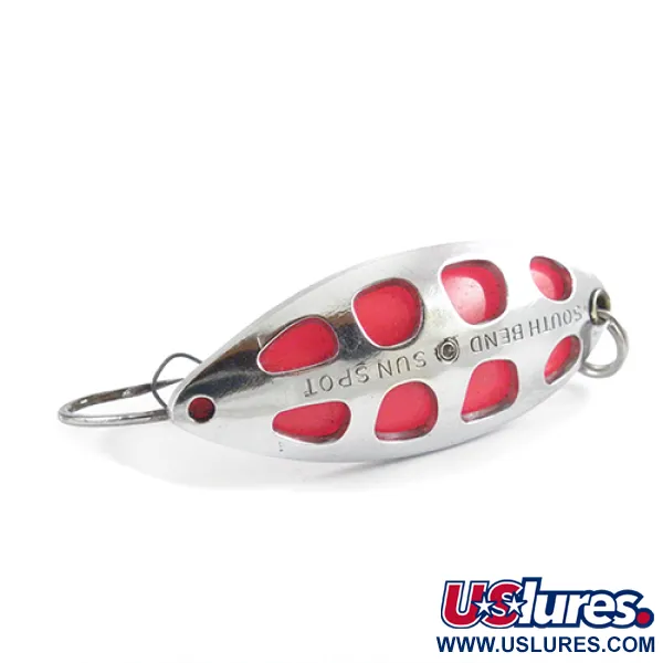 South Bend Sun Spot Plandavka, Nikl / Červená, 14g, nezvazne, #2807