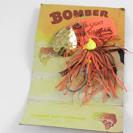 Bomber Bushwhacker Spinnerbait, Mosaz, 7g, Tepaný List, #2809