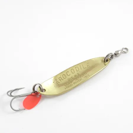 Luhr Jensen Krocodile Die #3 Plandavka, Mosaz/Červená, 10g, Tepaná, #2870