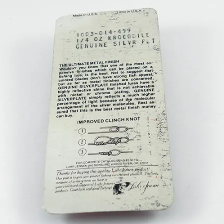 Luhr Jensen Krocodile Die #3 Plandavka, Nikl, 7g, Štíhlý profil, #2881