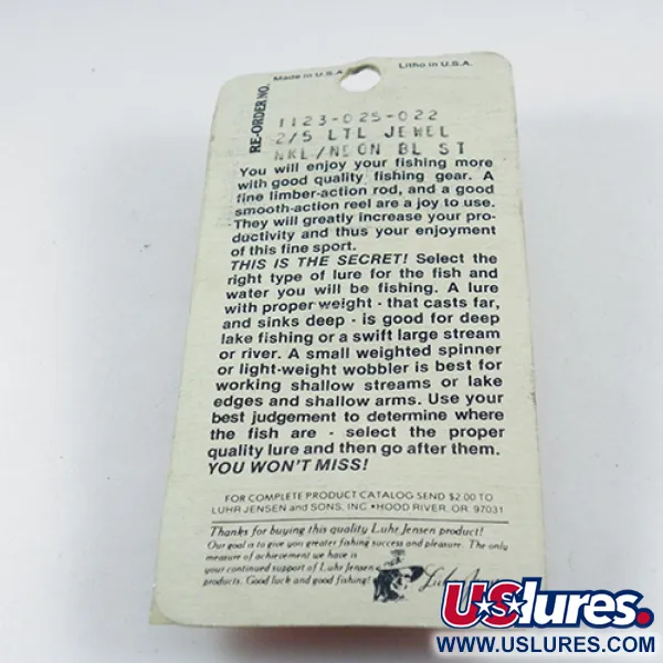 Luhr Jensen Little Jewel Plandavka, Nikl/Modrá, 14g, Vintage, #2883