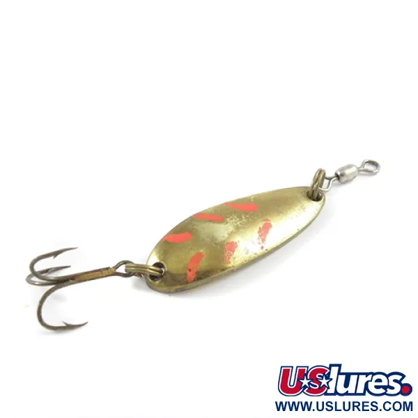 Luhr Jensen Krocodile Plandavka, Mosaz, 9g, Červené detaily, #2899