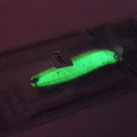 Luhr Jensen Krocodile Die #3 Glow, Bílá/Žlutá, 14g, Plandavka, #2935