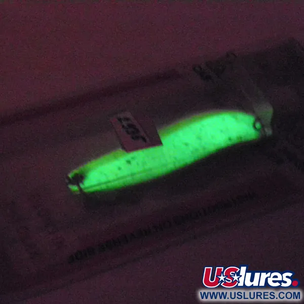 Luhr Jensen Krocodile Die #3 Glow, Bílá/Žlutá, 14g, Plandavka, #2935