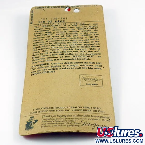 Luhr Jensen Krocodile Die #3 Plandavka, Bílá/Červená Glow, 17,7g, #2936