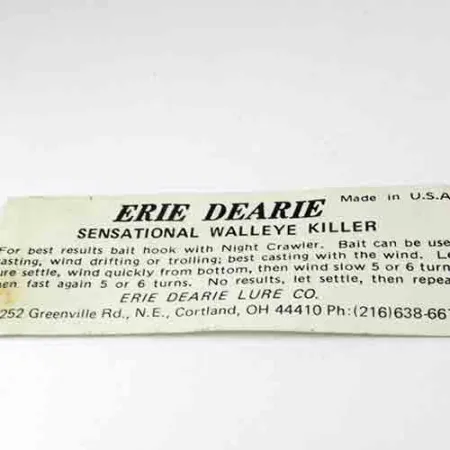 Erie Dearie Walleye Killer Třpytka, Nikl / Zelená, 9g, USA, #2991