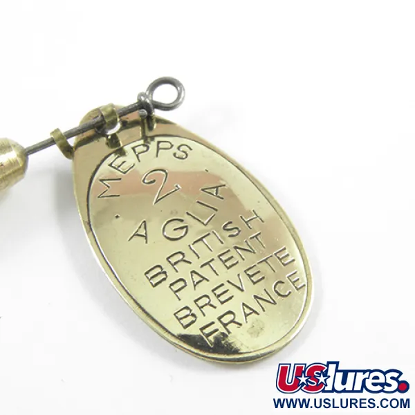 Mepps Aglia 2 třpytka, mosaz, 4,5g, vintage ražba, #3029