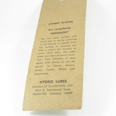 Hydro Lures Weedless Hydro Spoon Plandavka, Bílá/Zelená, 17g, #3074