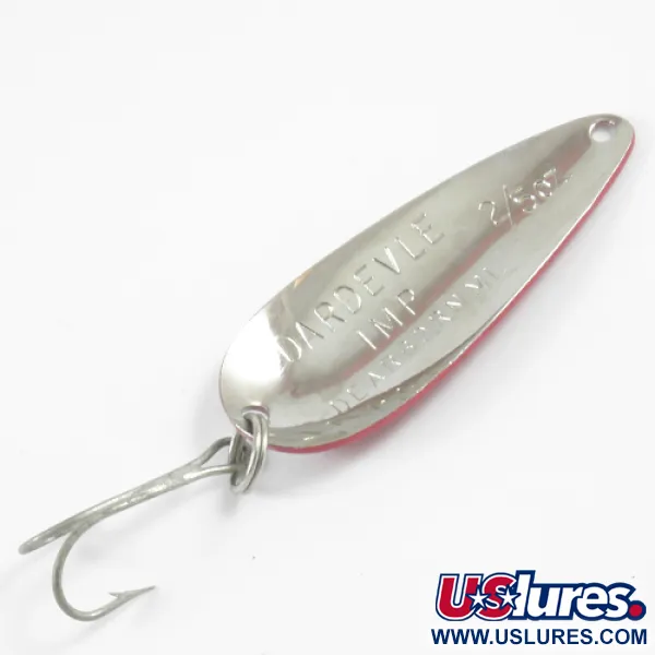 Dardevle Imp Plandavka, Červená / Bílá / Nikl, 11g, Klasické Logo, #3107