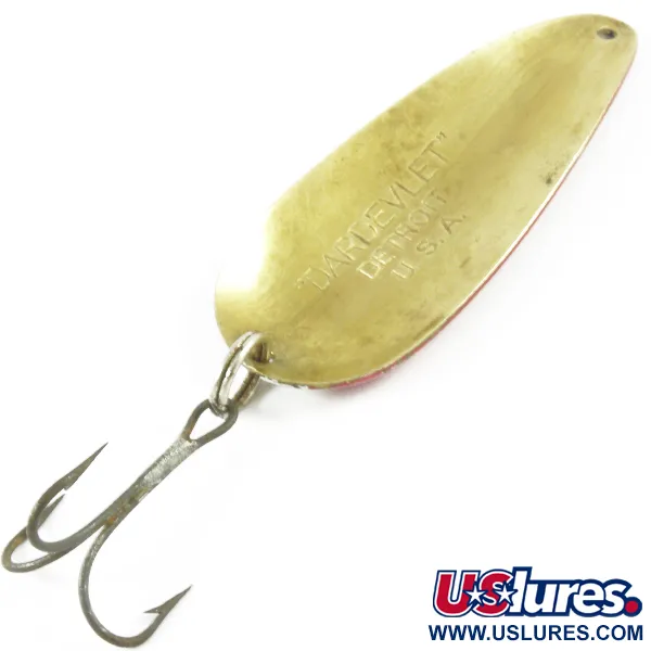 Eppinger Dardevle Dardevlet, 21g, Red / White / Brass, plandavka #3133