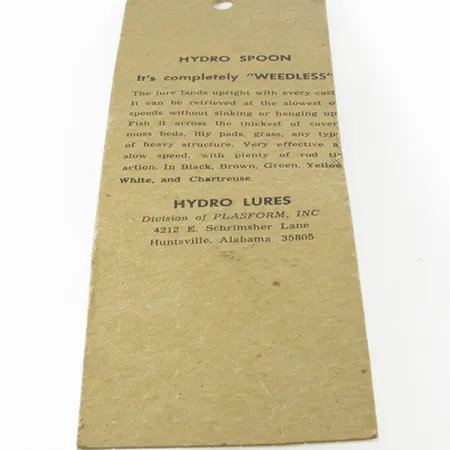 Hydro Lures Weedless Hydro Spoon, Žlutá, 14g, Proti vázkám, #9312