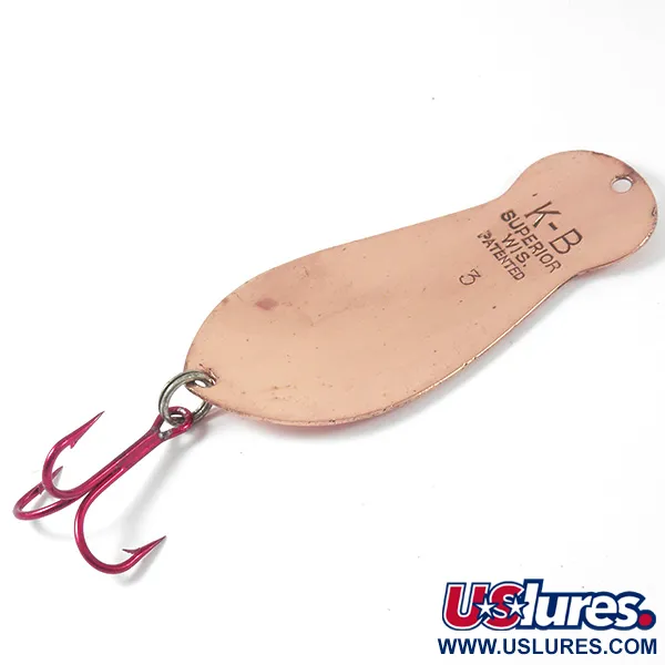 K-B Bait K-B Spoon 3 Plandavka, Měď, 25g, Červený Trojhák, #3414