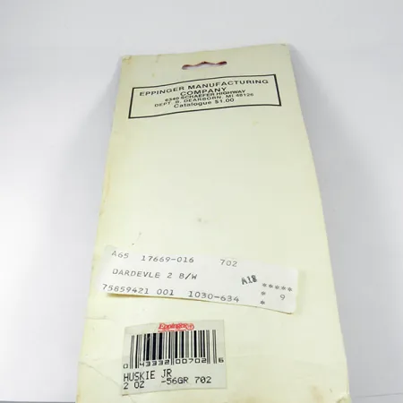 Třpytka Dardevle Huskie Junior, Černá/Bílá/Nikl, 58g, #3537