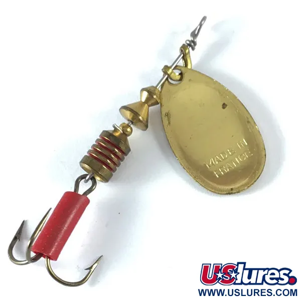 Mepps Aglia 2 Třpytka, Červená/Bílá/Mosaz, 4,5g, Mosazný List, #3651