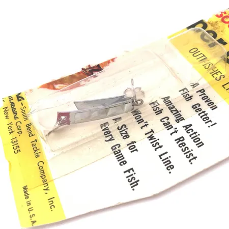 South Bend Super-Duper 500 Třpytka, Nikl/Červená, 1,4g, Tvar U, #3930