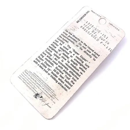 Luhr Jensen Super-Duper 500 Plandavka, Zlatá / Červená, 1,4g, Vintage, #3932