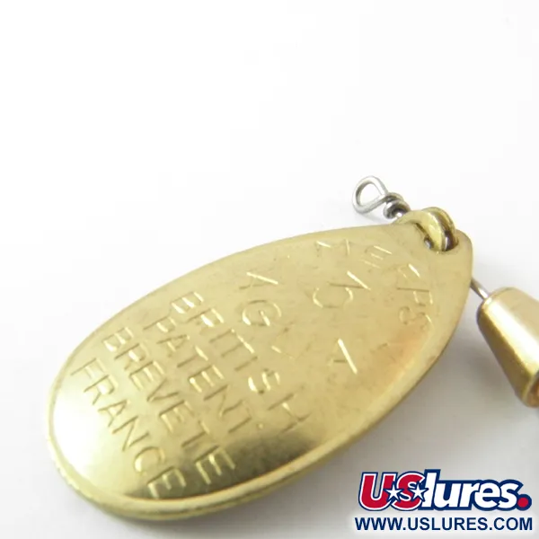 Mepps Aglia 3 Rotační třpytka, Zlatá, 7g, Vintage 1950s, #3943