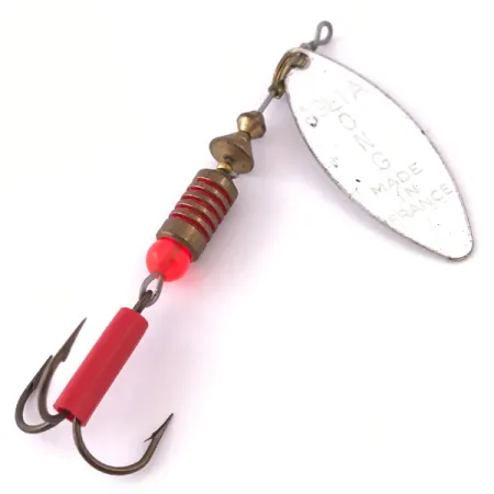 Mepps Aglia Long 2 Třpytka, Nikl, 7.4g, Vrbový list, #3981