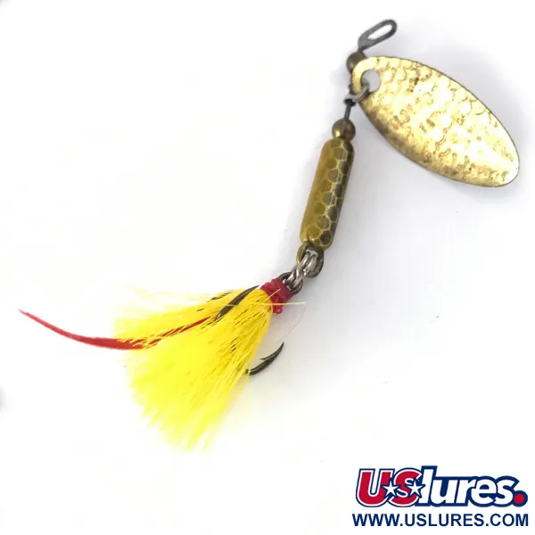 Cotton Tail Třpytka, Zlatá/Žlutá, 5cm, Trojhák s peřím, #4119