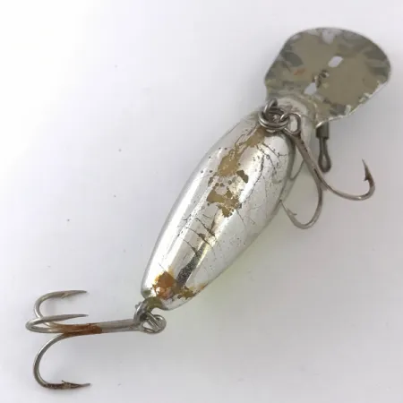 Wobler Storm Hot'N'Tot Thin Fin, Stříbrná/UV Zelená, 12g, Kovová Lopatka, #4164