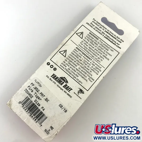 Yakima Bait FlatFish Wobler, Fire Tiger, 4g, #4323