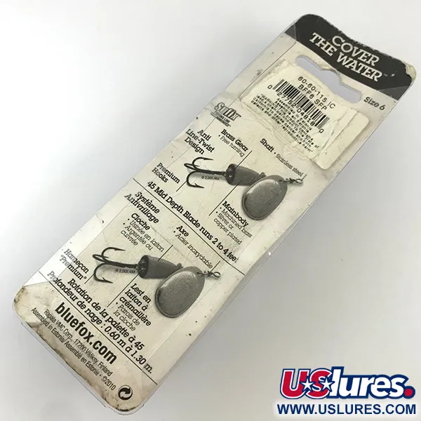 Blue Fox Super Vibrax 6 Fluo UV Rotačka, Stříbrná, 18g, UV, #4327