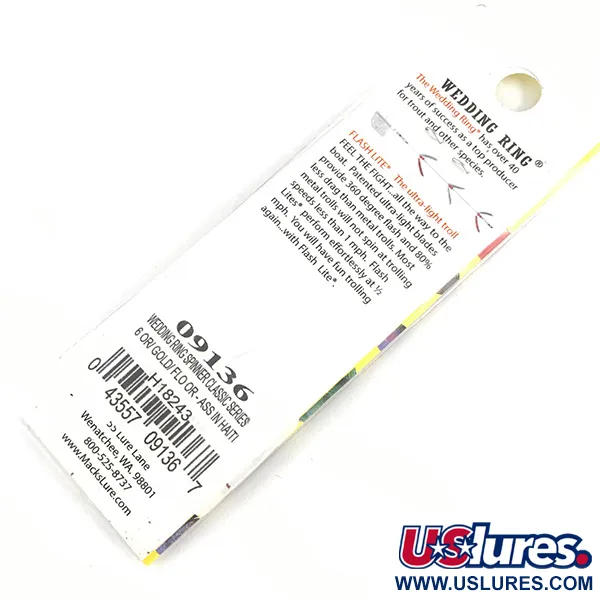 Mack's Lure Wedding Ring Spinner, Zlatá/Fluo Oranžová, 2g, Štras, #4328