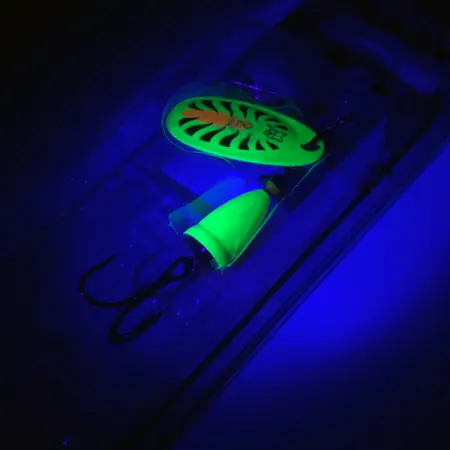 Blue Fox Super Vibrax 2 UV Třpytka, Firetiger UV, 6g, Mosazný převod, #4366