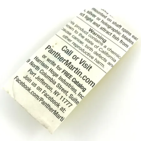 Panther Martin 1 Třpytka, Stříbro, 2g, Přímá montáž, #4371