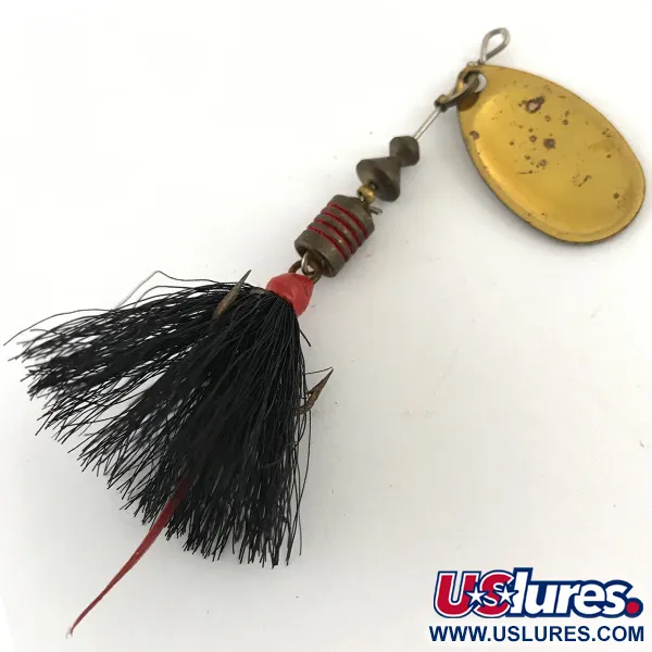 Mepps Aglia 2 Třpytka, Zlatá, 4.7g, Opeřený Trojháček, #4419