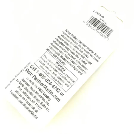 Panther Martin 2 Třpytka, Zlatá, 2.5g, Pozlacený list, #4582