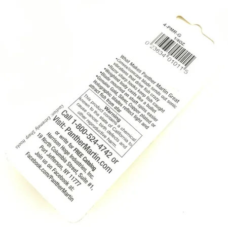 Panther Martin 4 Rotačka, Zlatá, 4g, pozlacený list, #4583