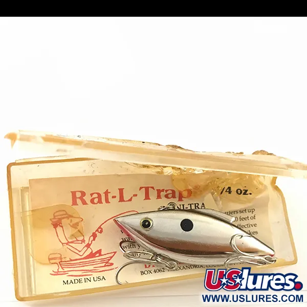 Bill Lewis Rat-L-Trap Lipless Crankbait, Stříbrná, 10g, Vintage, #4622