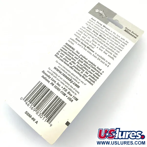 Renosky Sonic Swing Minnow 0 Třpytka, Stříbrná, 2g, Tail-Flex, #4639