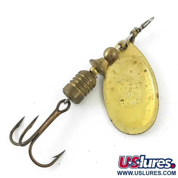 Mepps Aglia 2 (1950s) Třpytka, Zlatá, 4,5g, Vintage, #4671