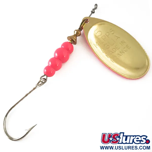 Mepps Aglia 5 Hot Pink UV Třpytka, Růžová/Mosaz, 14g, UV, #4752