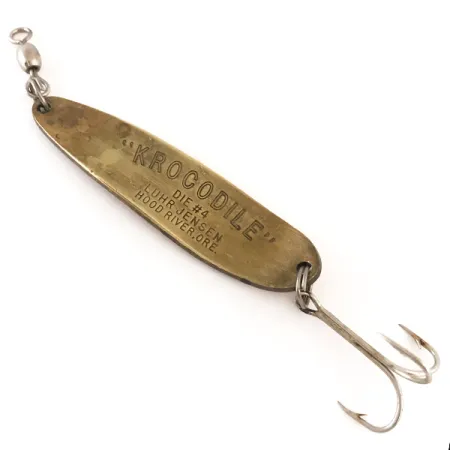 Luhr Jensen Krocodile Die #4 Třpytka, Mosaz / Červená, 17g, #4770