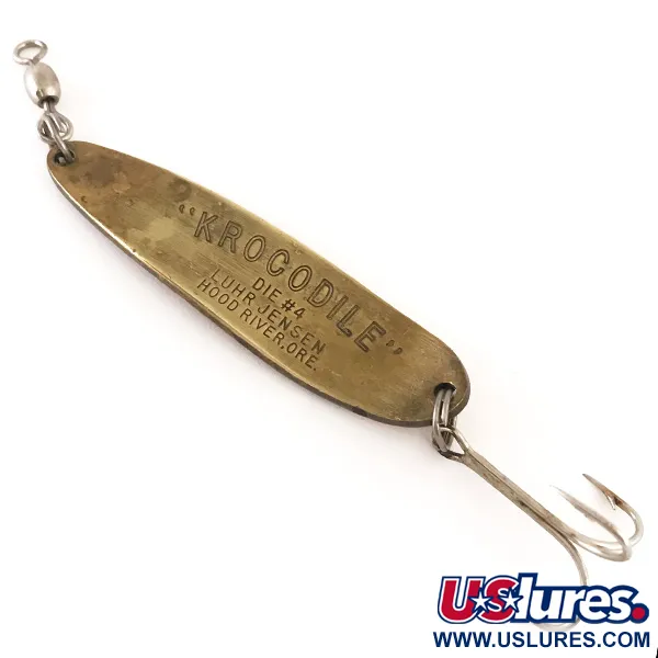 Luhr Jensen Krocodile Die #4 Třpytka, Mosaz / Červená, 17g, #4770