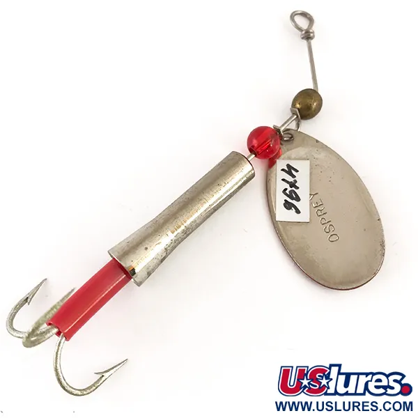 Dardevle Osprey Notangle Spinner, Červená/Bílá/Nikl, 9g, #4796