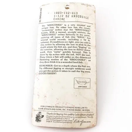 Luhr Jensen Krocodile Die #5 Plandavka, Nikl, 42g, #4933