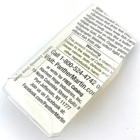 Panther Martin 2 Třpytka, Zlatá, 1,77g, Přímá rotace, #4994