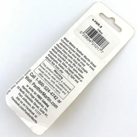 Panther Martin 6 Třpytka, Stříbrná / Žlutá, 7g, postříbřená, #6-PMR-S