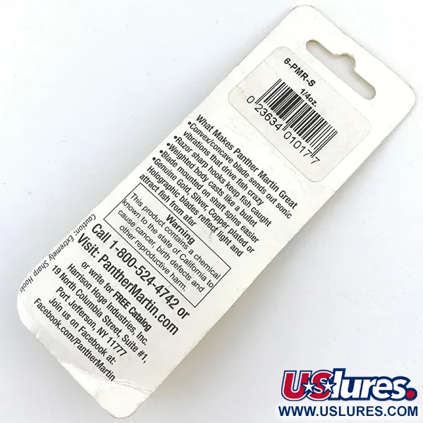 Panther Martin 6 Třpytka, Stříbrná / Žlutá, 7g, postříbřená, #6-PMR-S