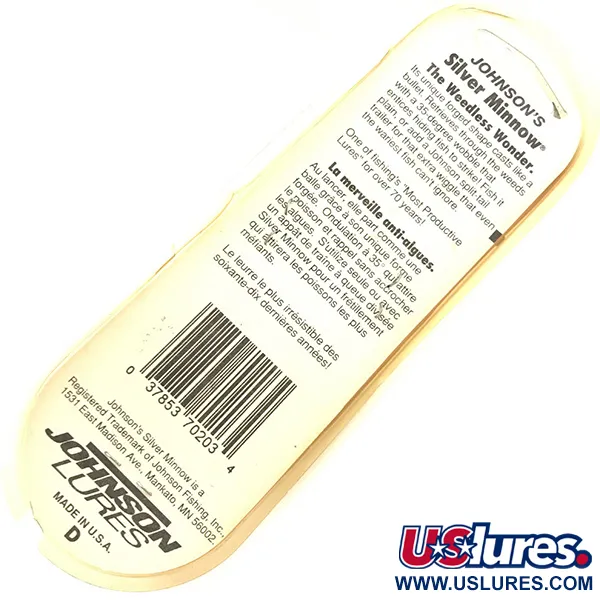Johnson Weedless Silver Minnow Plandavka, Zlatá, 14g, Nezaciplivá, #5046