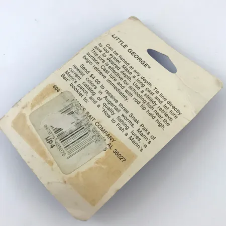 Mann's Bait Little George Tail Spinner, Bílá/Tepaný Nikl, 14g, #5053