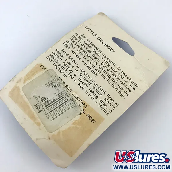 Mann's Bait Little George Tail Spinner, Bílá/Tepaný Nikl, 14g, #5053