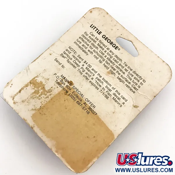 Mann's Bait Little George Tail Spinner, Bílá/Nikl, 17g, Vintage, #5116