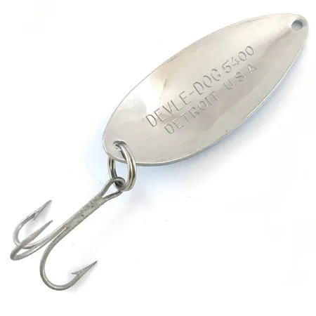 Dardevle Devle Dog 5400 Plandavka, White/Blue/Nickel, 14g, Vintage, #5224