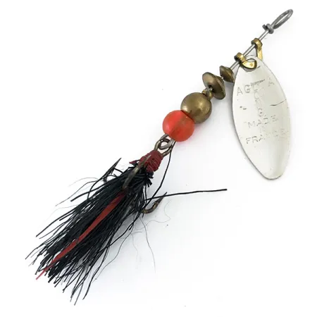 Mepps Aglia Long 0 Dressed Třpytka, Stříbro, 3g, Opeřený Háček, #5374