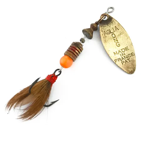 Mepps Aglia Long 1 Dressed Rotačka, Mosaz/Červená, 4.5g, Veverka, #5377